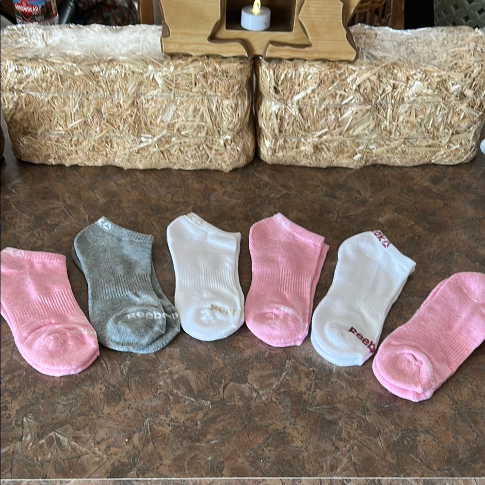 Reebok 6 Pack Girls Low Cut Performance Socks